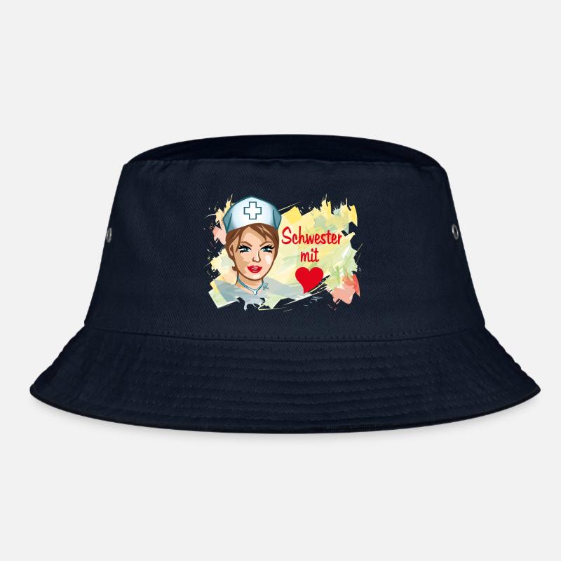 Schwester mit Herz Pflegehelden Bucket Hat