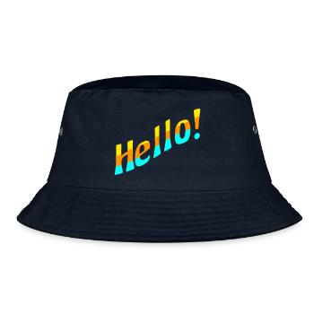 Hello! - Bucket Hat - navy - Front