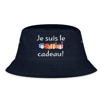 Ich bin das Geschenk: Festliche Geschenke - Bucket Hat - Navy - Vorne