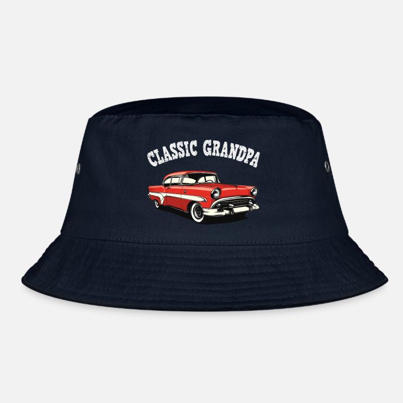 Classic Grandpa Auto Retro Artwork Bucket Hat