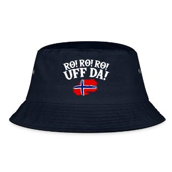 Norway Norge Fjords Scandinavian Ro Viking ship - Bucket Hat - Navy - Vorne