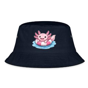 Süßer Axolotl im Schwimmring - Bucket Hat - Navy - Vorne