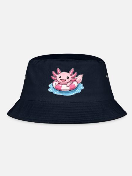 Süßer Axolotl im Schwimmring - Bucket Hat - Navy
