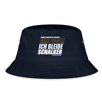 Mir Egal ich bleibe Schalker | Schalke Geschenk - Bucket Hat - Navy - Vorne