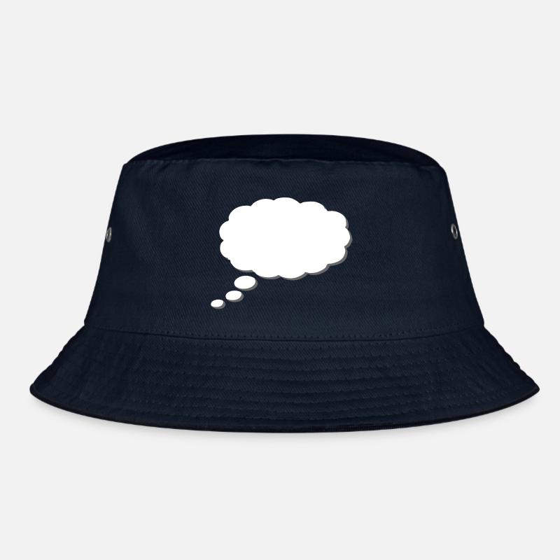 Thought Cloud, Thinkbubble. To personalize - Bucket Hat - navy