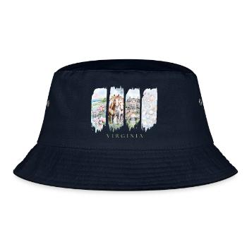 Virginia Travel – History & Coastal Charm - Bucket Hat - navy - Front