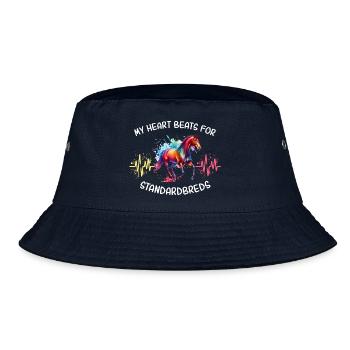 Traber Herzlinie Pferd - Bucket Hat - Navy - Vorne