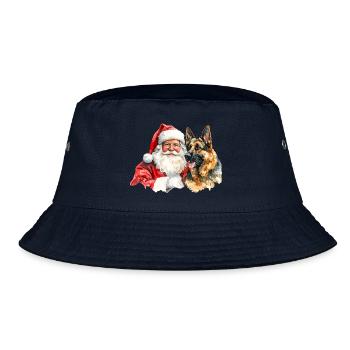 Weihnachtsmann Deutscher Schäferhund - Bucket Hat - Navy - Vorne