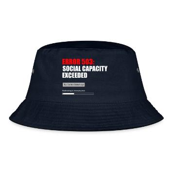 FEHLER 503 — SOZIALE KAPAZITÄT ÜBERSCHRITTEN - Bucket Hat - Navy - Vorne