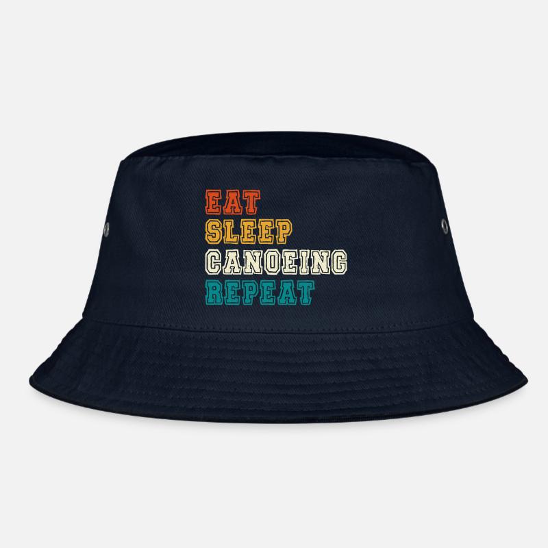 Eat Sleep Canoeing Repeat Farbblock Bucket Hat
