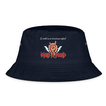 Ohrtuch aus Metall - Hand - Bucket Hat - Navy - Vorne