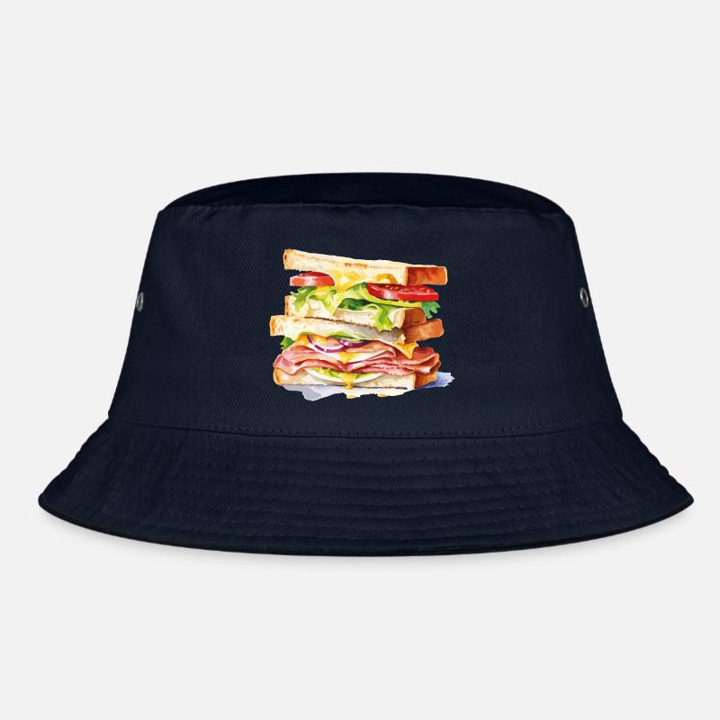 Artful sandwich stack Bucket Hat