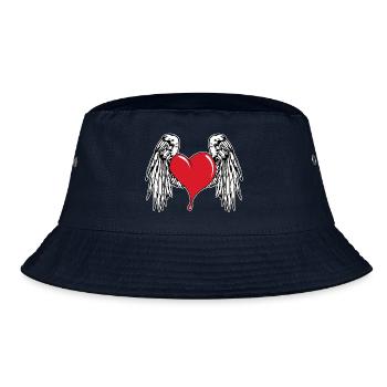 angel heart - Bucket Hat - Navy - Vorne