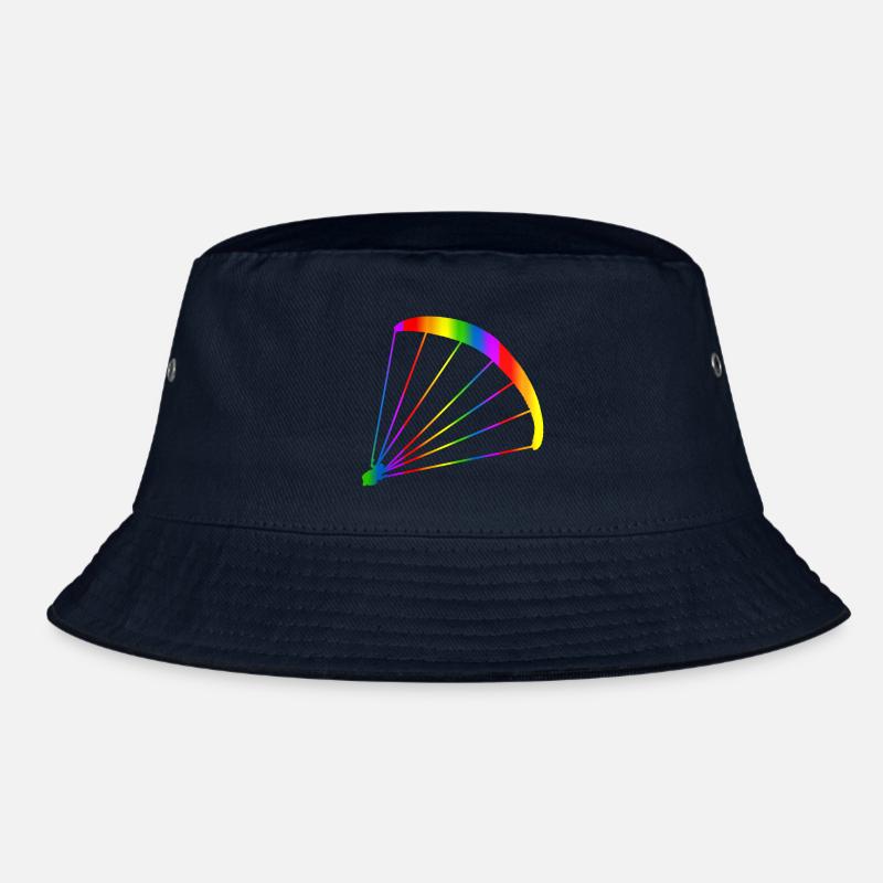 Bunter Gleitschirm Regenbogen Bucket Hat