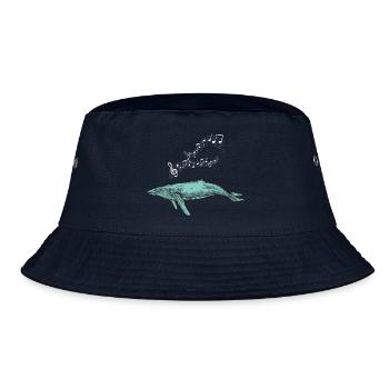 Whale Whales Sea Fish Water Sea Animal Sperm Whale - Bucket Hat - navy - Front