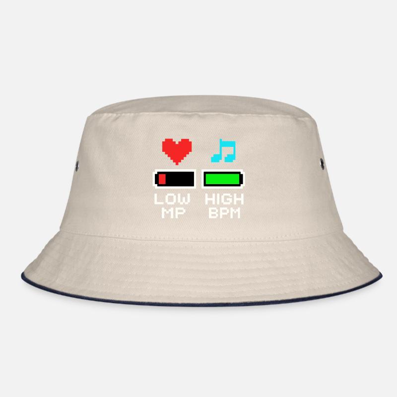 LOW MP HIGH BPM Pixel Art Gaming Music Bucket Hat