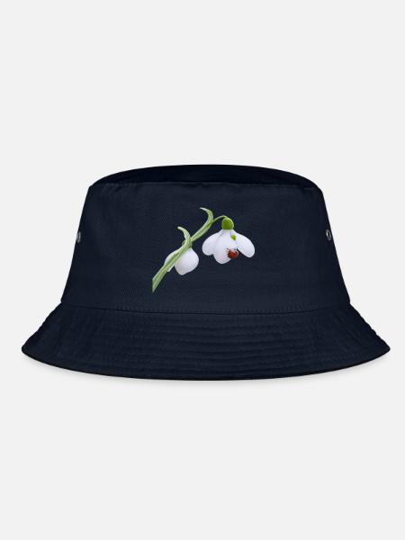 Schneeglöckchen-Marienkäferblüte - Bucket Hat - Navy