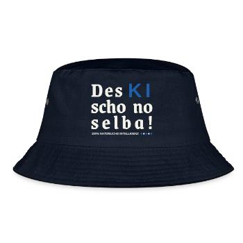 Des KI schon no selba! 100% natürliche Intelligenz - Bucket Hat - Navy - Vorne