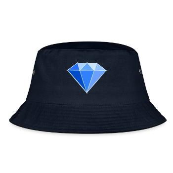Gemstones: Sapphire Drawing / Symbol. Jewel. - Bucket Hat - navy - Front