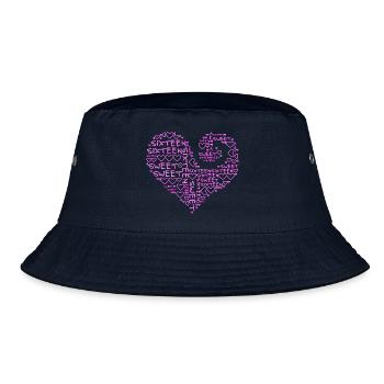sweet sixteen - heart - Bucket Hat - Navy - Vorne
