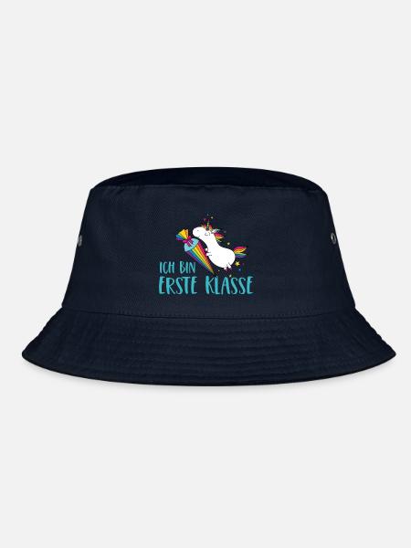 Einhorn Einschulung Schule Zuckertüte Erste Klasse - Bucket Hat - Navy
