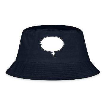 Sprechblase Design used - Bucket Hat - Navy - Vorne