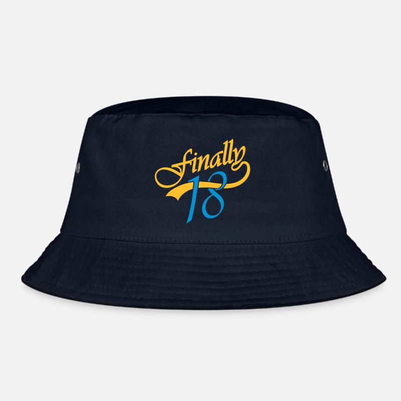 Text Finally 18 Bucket Hat