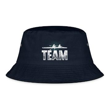 Rudern Ruderer Ruderboot Team - Bucket Hat - Navy - Vorne