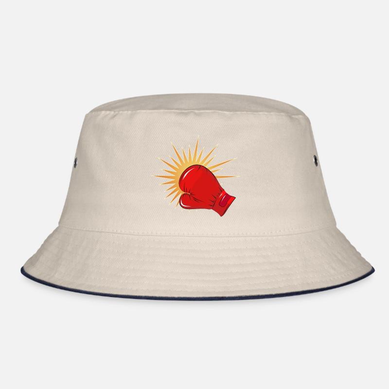 Roter Boxhandschuh mit Schlag-Effekt Bucket Hat