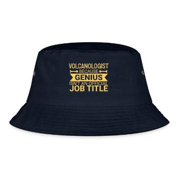 Volcanologist Genius Volcanology - Bucket Hat - Navy - Vorne