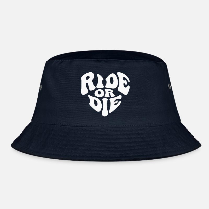 Ride or Die Heart Loyalty – Anpassbare Farbe - Bucket Hat - Navy