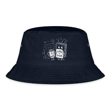 Wissens-Chaos: Coffee Break Büro Geschenk - Bucket Hat - Navy - Vorne
