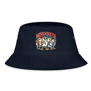 Möwen-Mafia – Norddeutsche Snack-Gang - Bucket Hat - Navy - Vorne