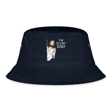  Sprüche: I'M TELLING DAD, Christen Religionen - Bucket Hat - Navy - Vorne