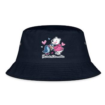Friends share everything - Bucket Hat - navy - Front