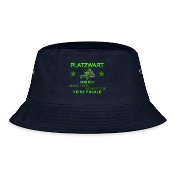 Platzwart Fussballplatz Tennisplatz - Bucket Hat - Navy - Vorne