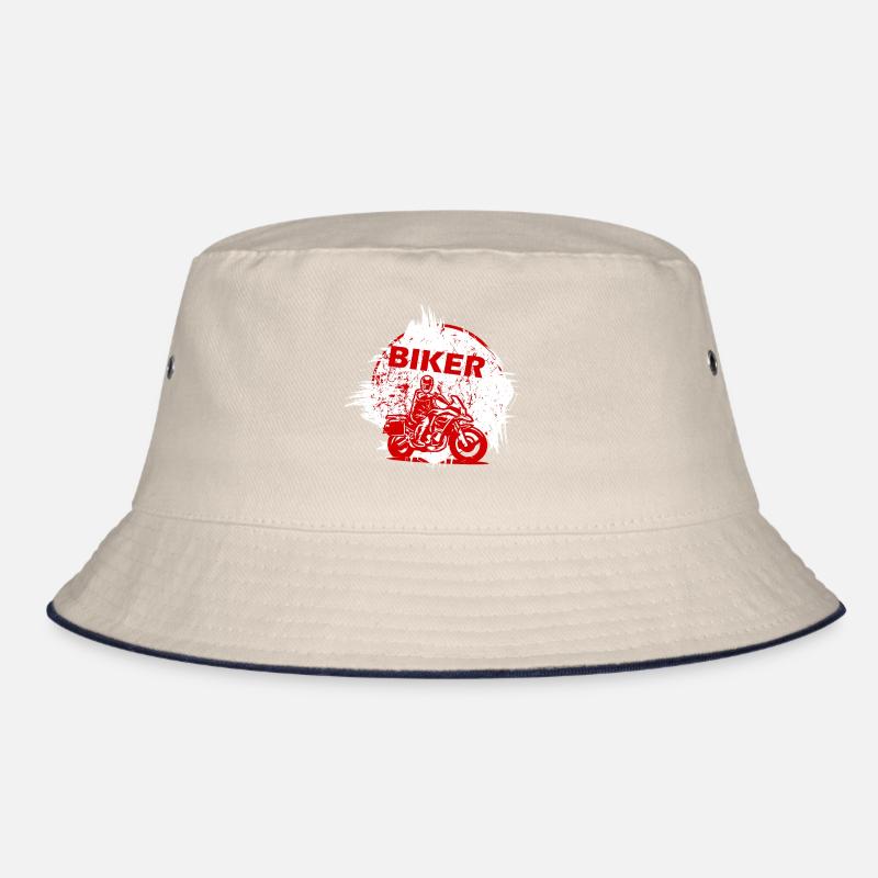 Red Biker Motorcycle Splash Effect Bucket Hat