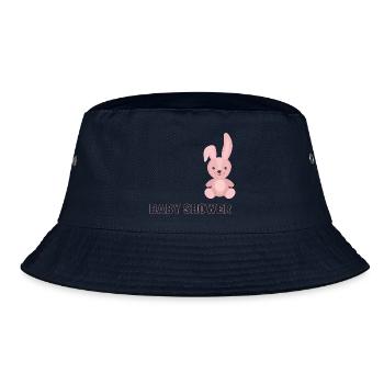 Shower de bébé avec motif de lapin rose - Bob - marine - Devant