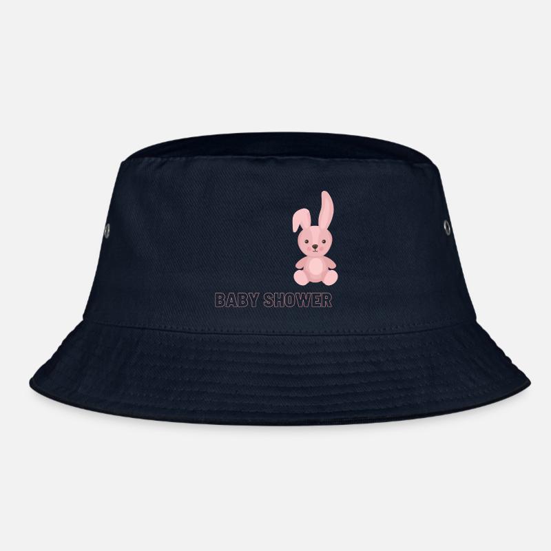 Shower de bébé avec motif de lapin rose - Bob - marine