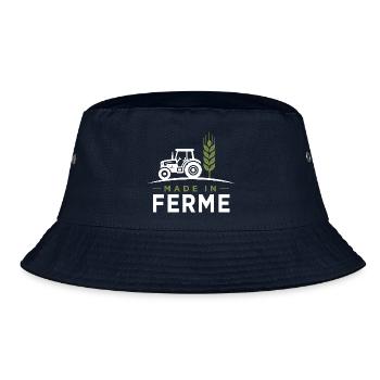 Made in Farm Humor Farming, Tractor, Wheat - Bucket Hat - navy - Front