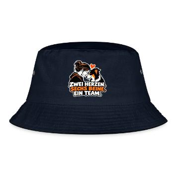Zwei Herzen Sechs Beine Team - Bucket Hat - Navy - Vorne