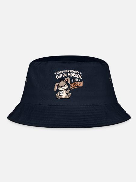 Morgenmuffel Hase - Bucket Hat - Navy