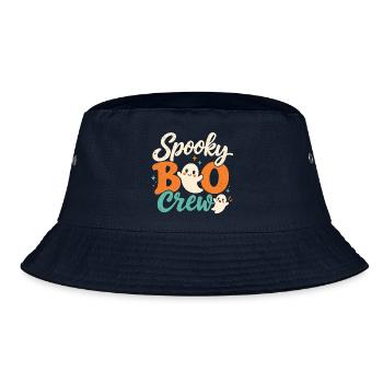 Spooky Boo Crew Retro Halloween-Geister - Bucket Hat - Navy - Vorne
