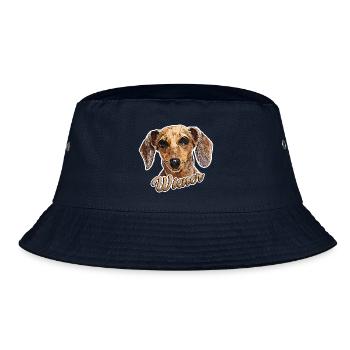 Dachshund "Viennese" Dachshund - Bucket Hat - navy - Front