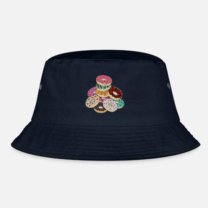 Pyramide der Regenbogen-Donuts Bucket Hat
