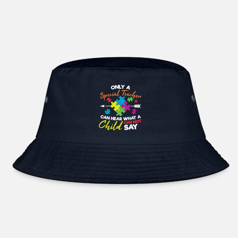 Autismus Bewusstsein Speziallehrer Puzzle Bucket Hat