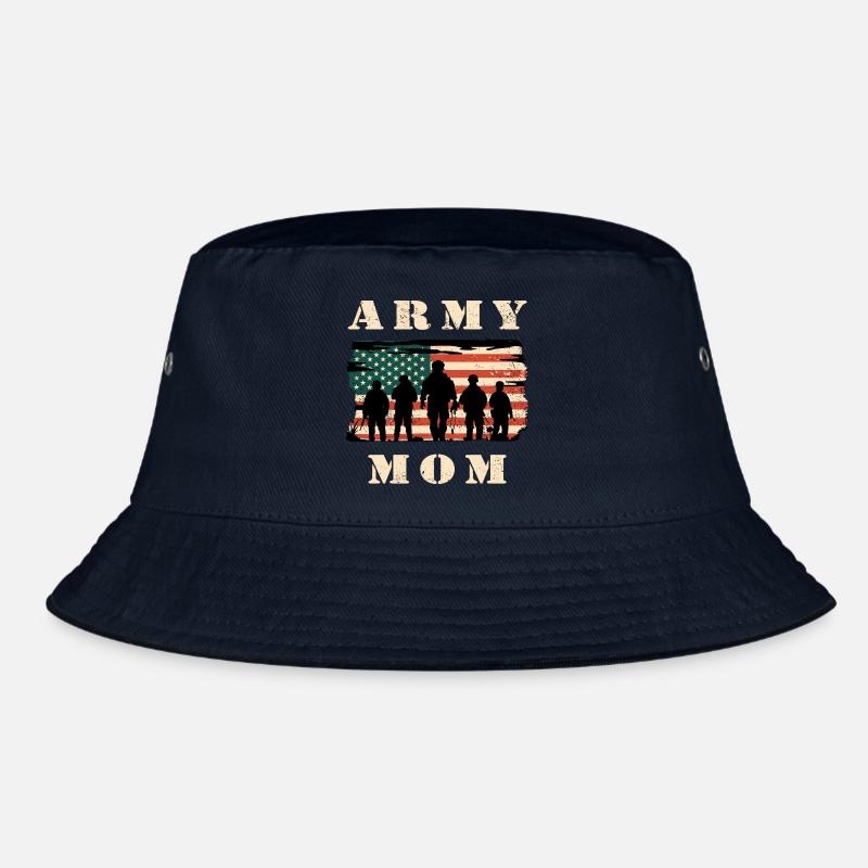 Armee Mutter mit USA Flagge Bucket Hat