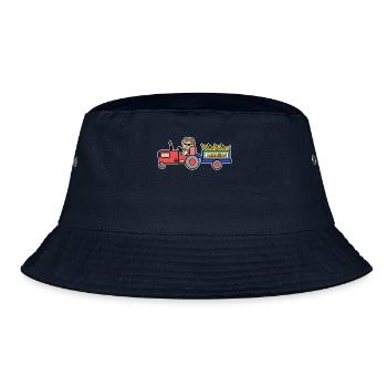 Ackerbau Spruch Feld Bauer Traktor Landmaschinen - Bucket Hat - Navy - Vorne