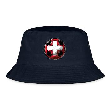 Schweiz Fußball Design – Stolz und Tradition - Bucket Hat - Navy - Vorne