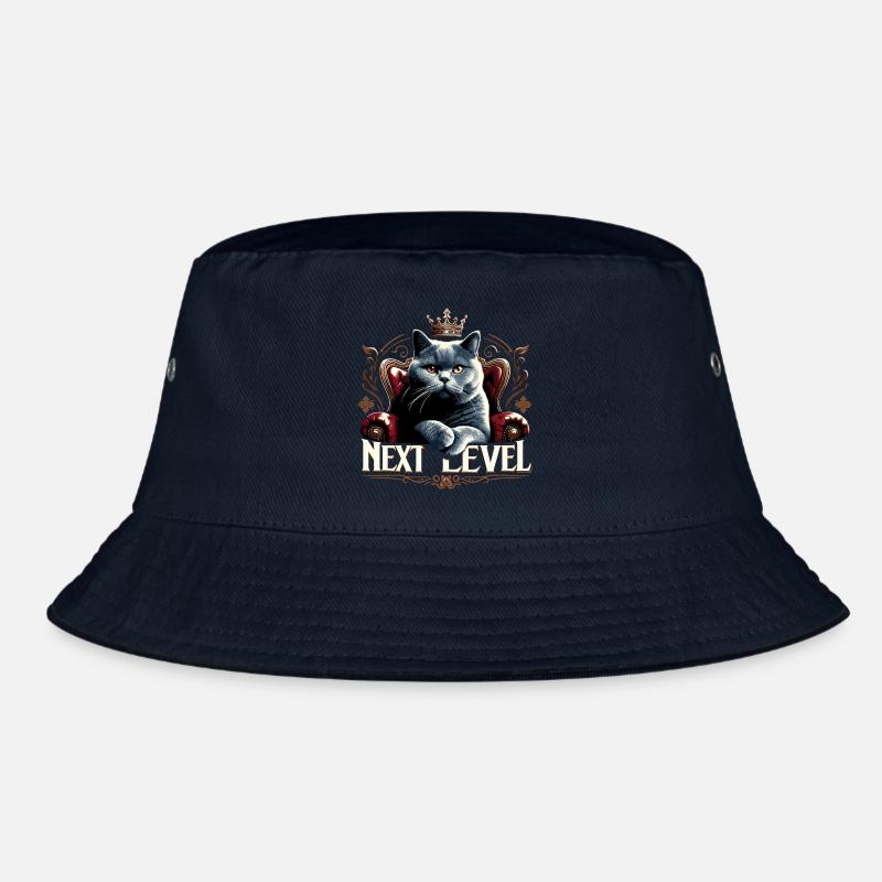 BKH Britisch Kurzhaar Blue Katze Königssessel - Bucket Hat - Navy